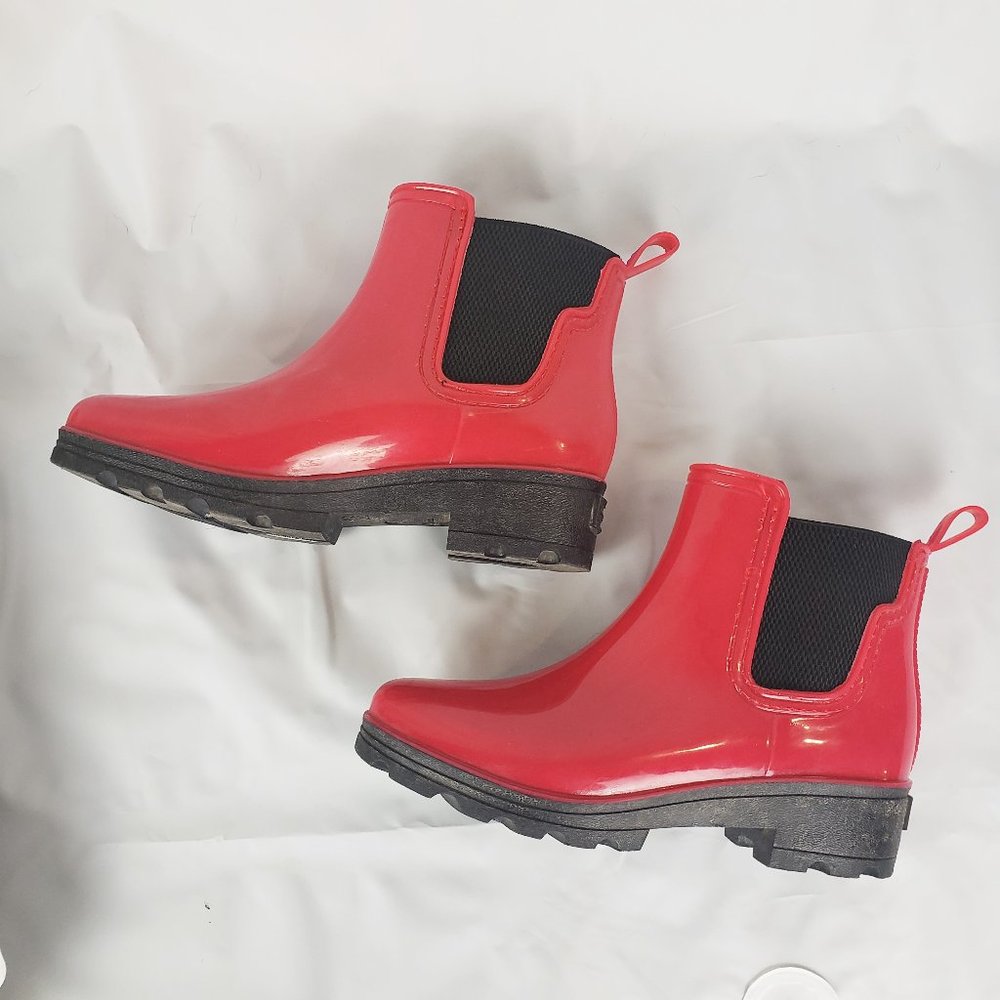SEVEN7 Red Halifax Chelsea Rain Boots - Size 7 - Picture 7 of 10